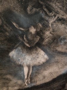 Der Ballettmeister (Detail) (ausgeführt in Zusammenarbeit mit Ludovic Lepic) von Edgar Degas