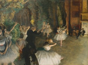 Die Ballettprobe auf der Bühne