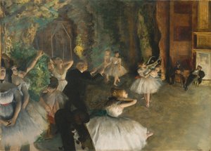 Die Probe des Balletts auf der Bühne, ca. 1878-79