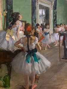 Die Tanzklasse (Detail) von Edgar Degas