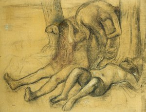 Drei Badende unter einem Baum, ca. 1894