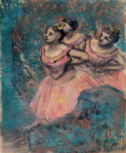 Drei Tänzerinnen in Rot von Edgar Degas