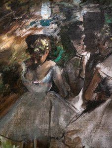 Drei Tänzerinnen hinter den Kulissen (Detail) von Edgar Degas