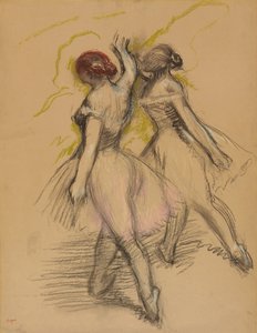 Zwei Tänzerinnen; Deux danseuses evoluant, ca. 1889