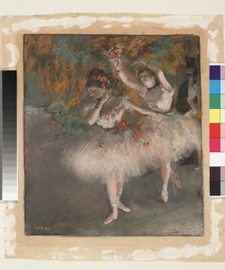 Zwei Tänzer betreten die Bühne, ca. 1877-78 von Edgar Degas