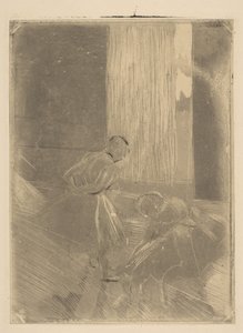 Zwei Tänzer in einem Probenraum, 1877-78