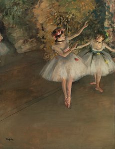 Zwei Tänzer auf einer Bühne von Edgar Degas