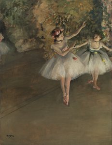 Zwei Tänzer auf einer Bühne, ca. 1874 von Edgar Degas
