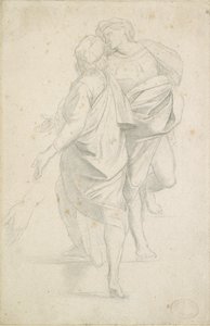 Zwei Figuren auf einer Treppe, nach Raphael