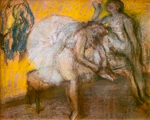 Zwei Tänzerinnen in Ruhe von Edgar Degas