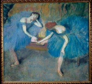 Zwei Tänzerinnen in Ruhe. Pastell auf belgischem Papier von Edgar Degas (1834-1917) 1898 Paris, Musée d