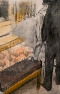 Zwei Männer und zwei Tänzerinnen (Detail) von Edgar Degas