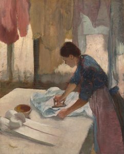 Frau beim Bügeln, begonnen ca. 1876, abgeschlossen ca. 1887 von Edgar Degas