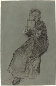 Frau liest ein Buch von Edgar Degas