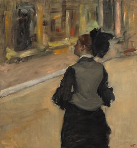 Frau von hinten gesehen (Besuch im Museum) von Edgar Degas