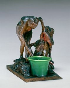 Frau wäscht ihr linkes Bein, ca. 1890er von Edgar Degas