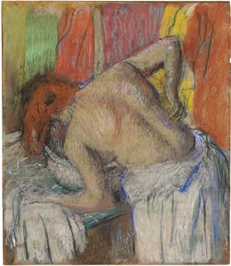 Frau wäscht ihren Rücken, ca. 1895 von Edgar Degas