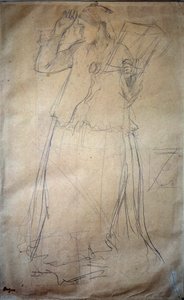 Junge Frau singt von Edgar Degas