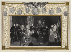 Ihre Majestät die Königin besucht das Grab von Napoleon I. in den Invalides, Paris, 1855 von Edgar Melville Ward