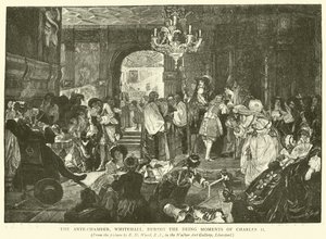 Das Vorzimmer, Whitehall, während der letzten Momente von Karl II.