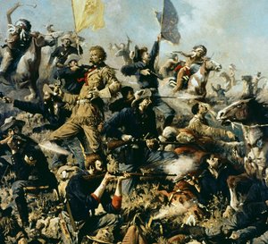 Schlacht am Little Bighorn, 25. Juni 1876 (Detail)