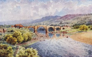 Nordspanien: Orense, die Brücke über den Mino von Edgar T. A. Wigram