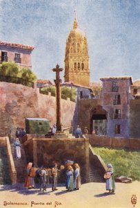 Nordspanien: Salamanca, Die Puerta del Rio, mit dem Kathedralenturm