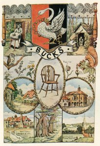 Ansichten und Handwerke von Buckinghamshire, Design des Fraueninstitut-Banners von Edith A Holme