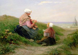 Eine Mutter und ihre kleinen Kinder