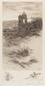 Carmel-Mission vor der Restaurierung von Edith Loring Peirce Getchell, after William Keith