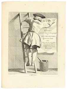Der Plakatierer, ca. 1737-1746 von Edmé Bouchardon