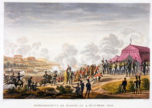Die Bombardierung von Madrid, Spanien, 4. Dezember 1808 von Edme Bovinet