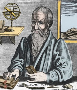 Porträt von William Postel (1510-81) - Porträt von Guillaume Potel (1510-1581) Orientalist, Philologe und Theosoph der französischen katholischen Konfession. Gravur von Edme de Boulonois