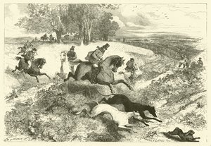 Hasenjagd in England von Edmond (after) Morin