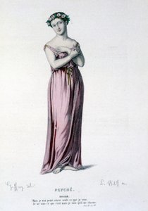 Die Figur der Psyche in der Tragikomödie und dem Ballett Psyche, Molière et Corneille - Vollständiges Theater: (Sammlung von Stücken von Corneille) Zeichnung von Geffroy, Gravur von L. Wolff - ed. Laplace, Sanchez et Cie, Paris 1884 von Edmond Aime Florentin Geffroy