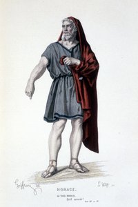 Die Figur des alten Horace in der Tragödie Horace - Vollständiges Theater: (Sammlung von Stücken von Corneille) Zeichnung von Geffroy, Gravur von L. Wolff - Hrsg. Laplace, Sanchez et Cie, Paris 1884 von Edmond Aime Florentin Geffroy