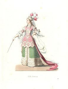 Französische Frau im Ballettkostüm von Edmond Lechevallier Chevignard
