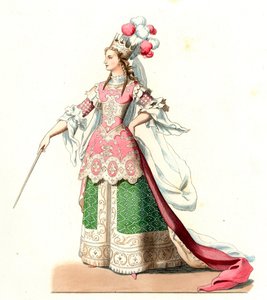 Französische Frau im Ballettkostüm