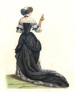 Französische Frau im Stadtkleid, französischer Adel