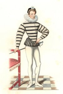 Porträt von Saint-Megrin, französischer Edelmann des 16. Jahrhunderts von Edmond Lechevallier Chevignard