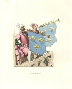 Trompeter bei einem Turnier, Herrschaft von Franz I. von Frankreich von Edmond Lechevallier Chevignard