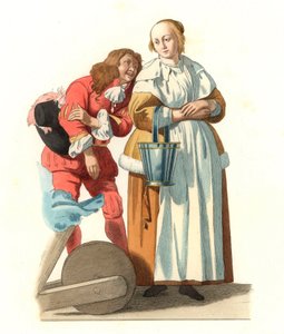 Frau des holländischen Bürgertums und ein Page von Edmond Lechevallier Chevignard