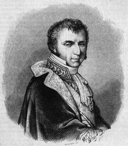 Porträt von Nicolas Francois Mollien (1758-1850), französischer Politiker. Gravur von Chevignard in „Le Magasin Picturesque“