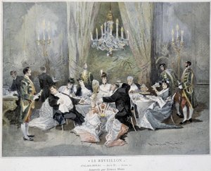 Silvester - Aquarell, von Edmond Morin
