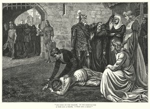 Die Braut von Malahide (Gravur) von Edmund Blair (after) Leighton