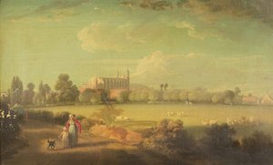 Ansicht von Eton von den Spielfeldern von Edmund Bristow