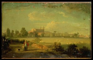 Blick auf Eton von den Spielfeldern von Edmund Bristow