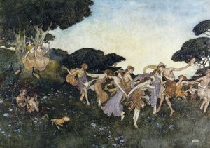 Szene aus Der Sturm von Edmund Dulac