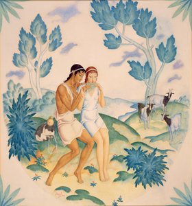 Das junge Paar, Daphnis und Chloe von Edmund Dulac