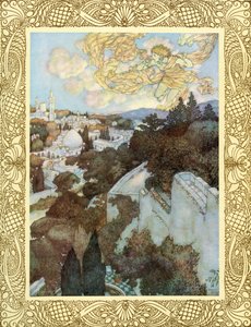 Erwache! Denn die Sonne hinter dem östlichen Hügel hat die Sitzung der Sterne aus der Nacht vertrieben, Illustration aus 